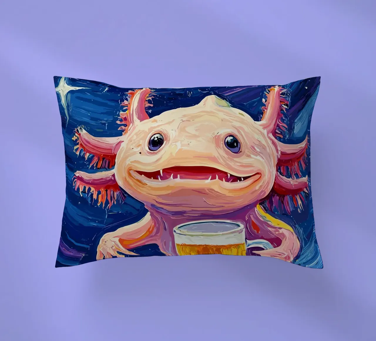 axolotl beer cuscino da ramosashop