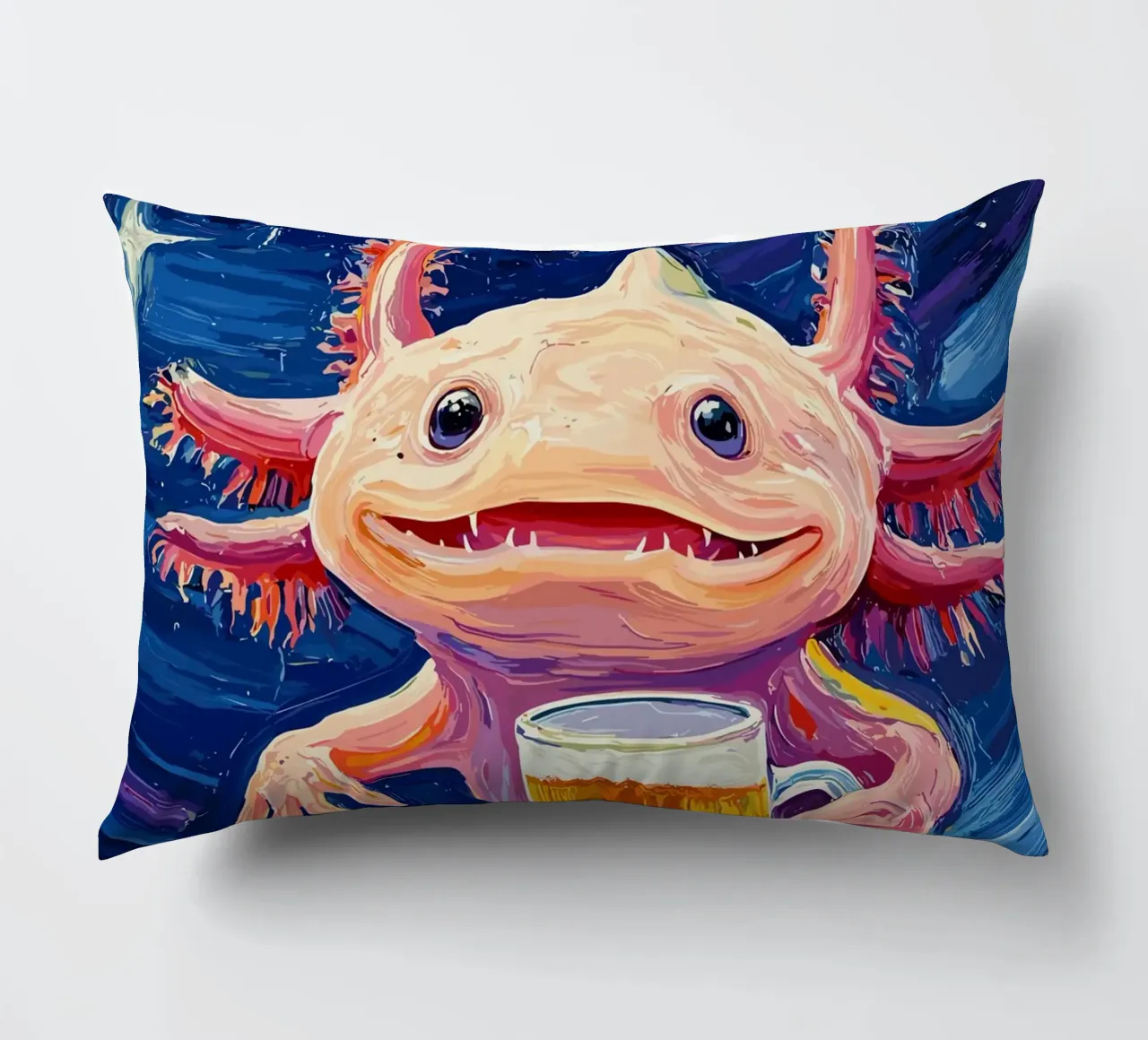 axolotl beer cuscino da ramosashop