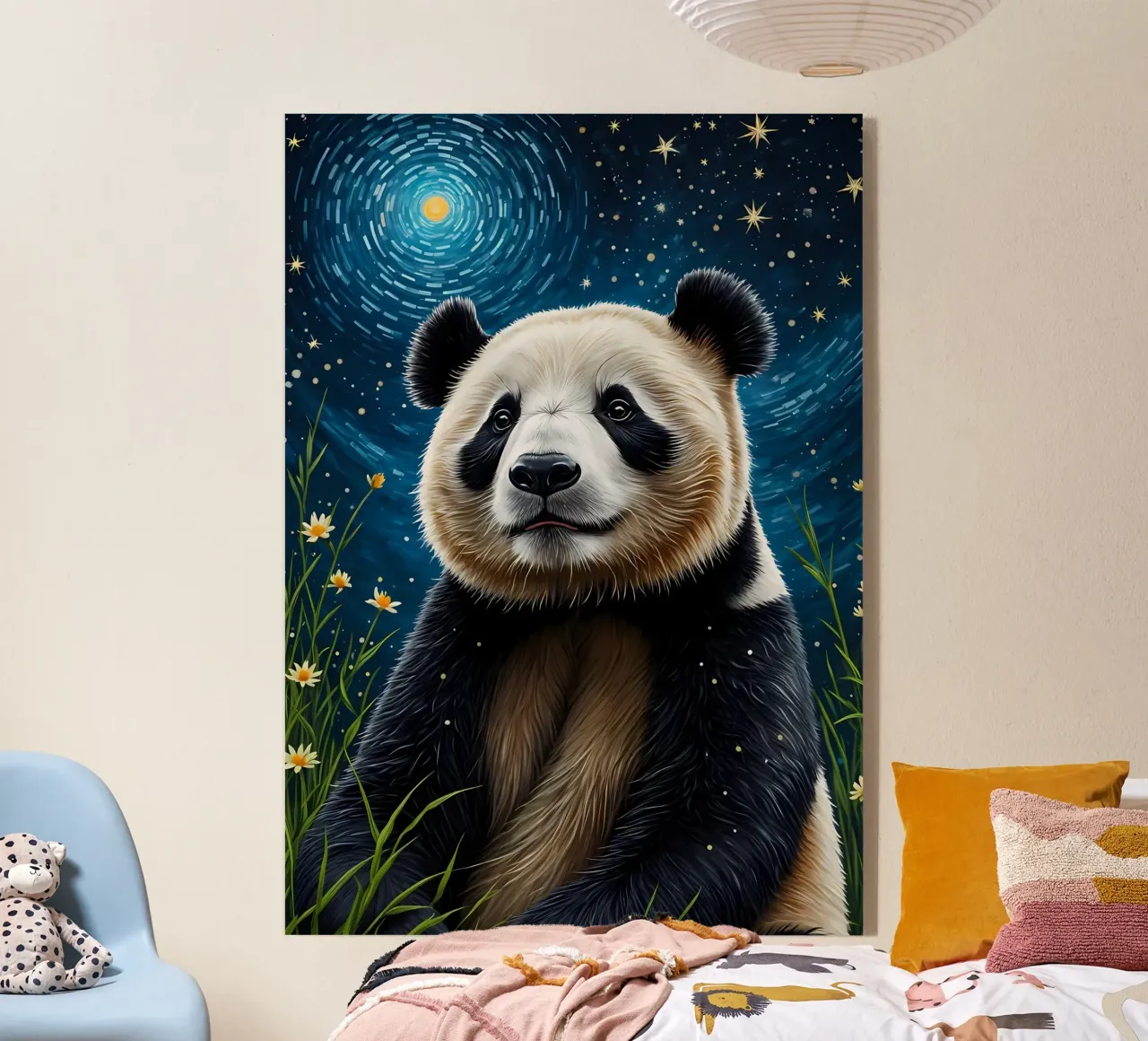 Panda Notte stellata plexiglass da Adrian Patel