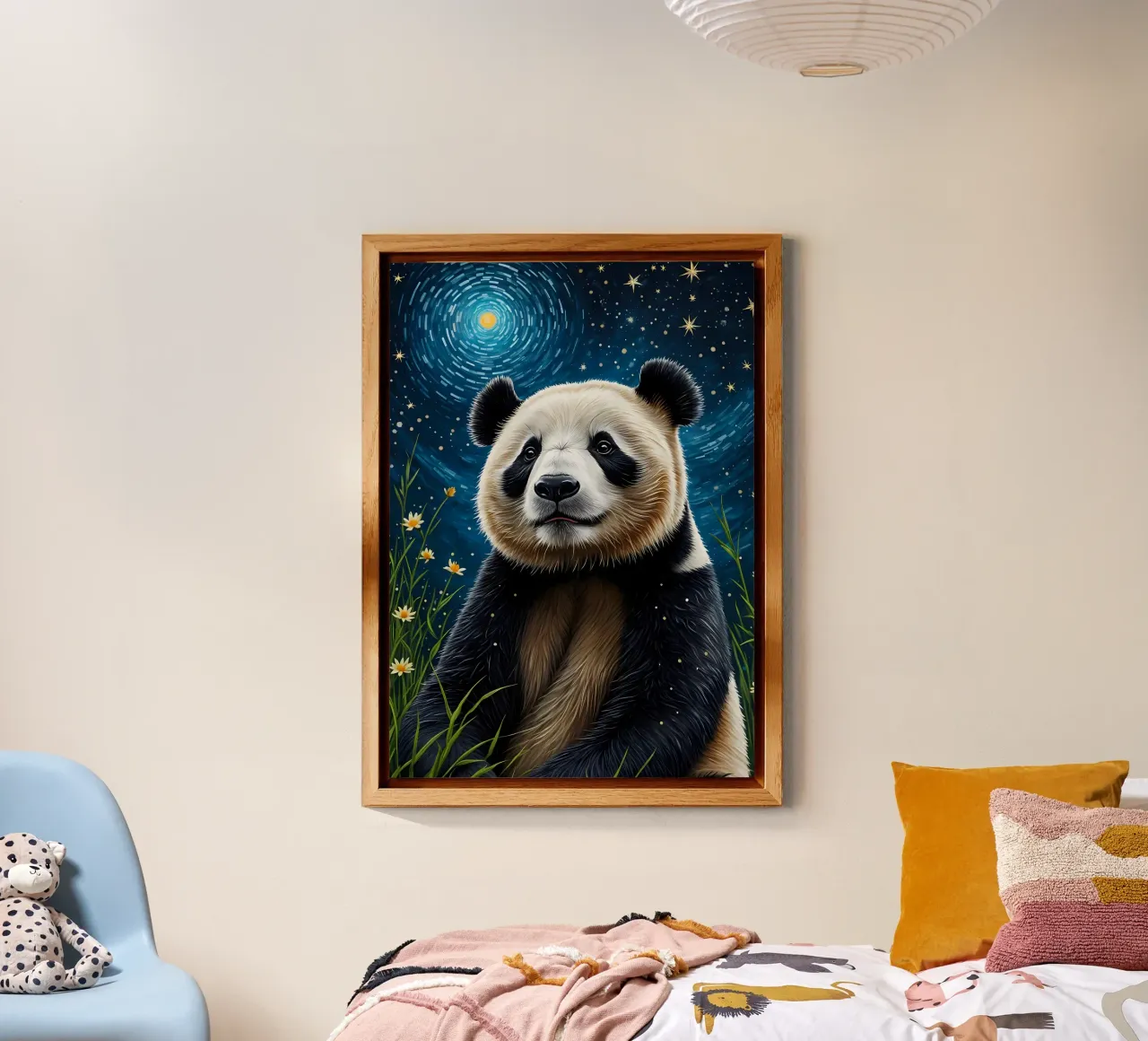 Panda Notte stellata alluminio dibond da Adrian Patel