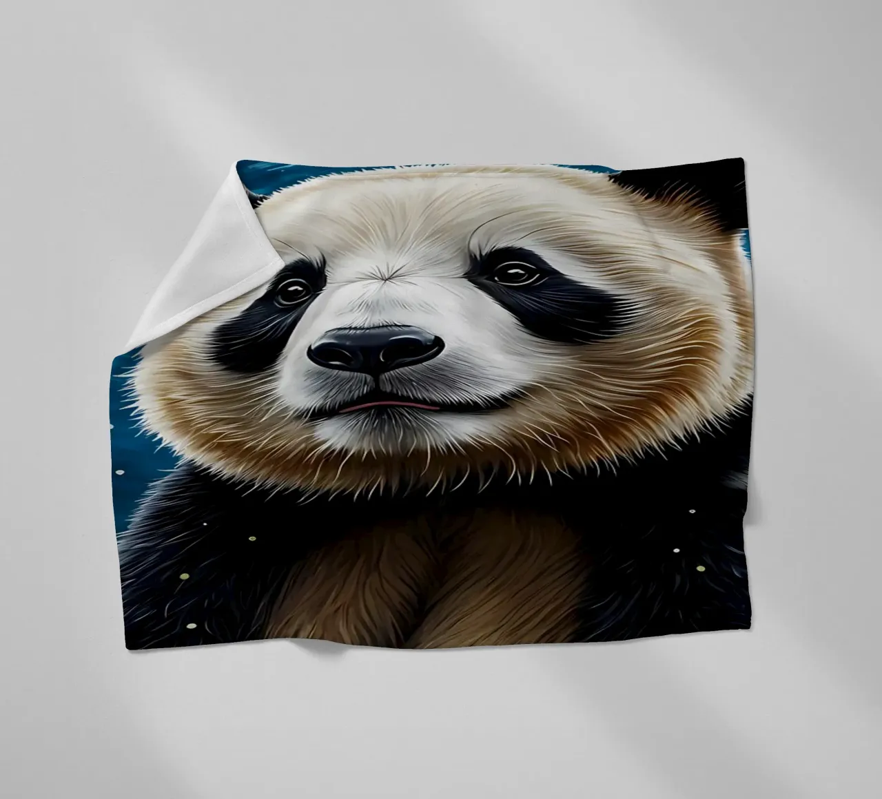 Panda Notte stellata coperta in pile da Adrian Patel