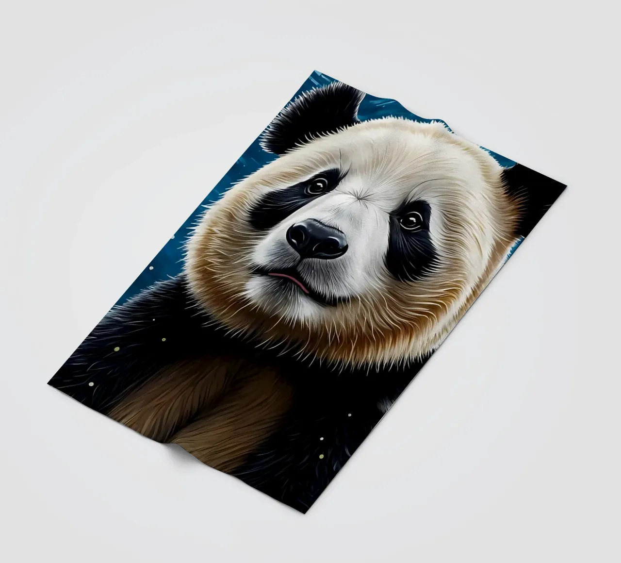 Panda Notte stellata coperta in pile da Adrian Patel