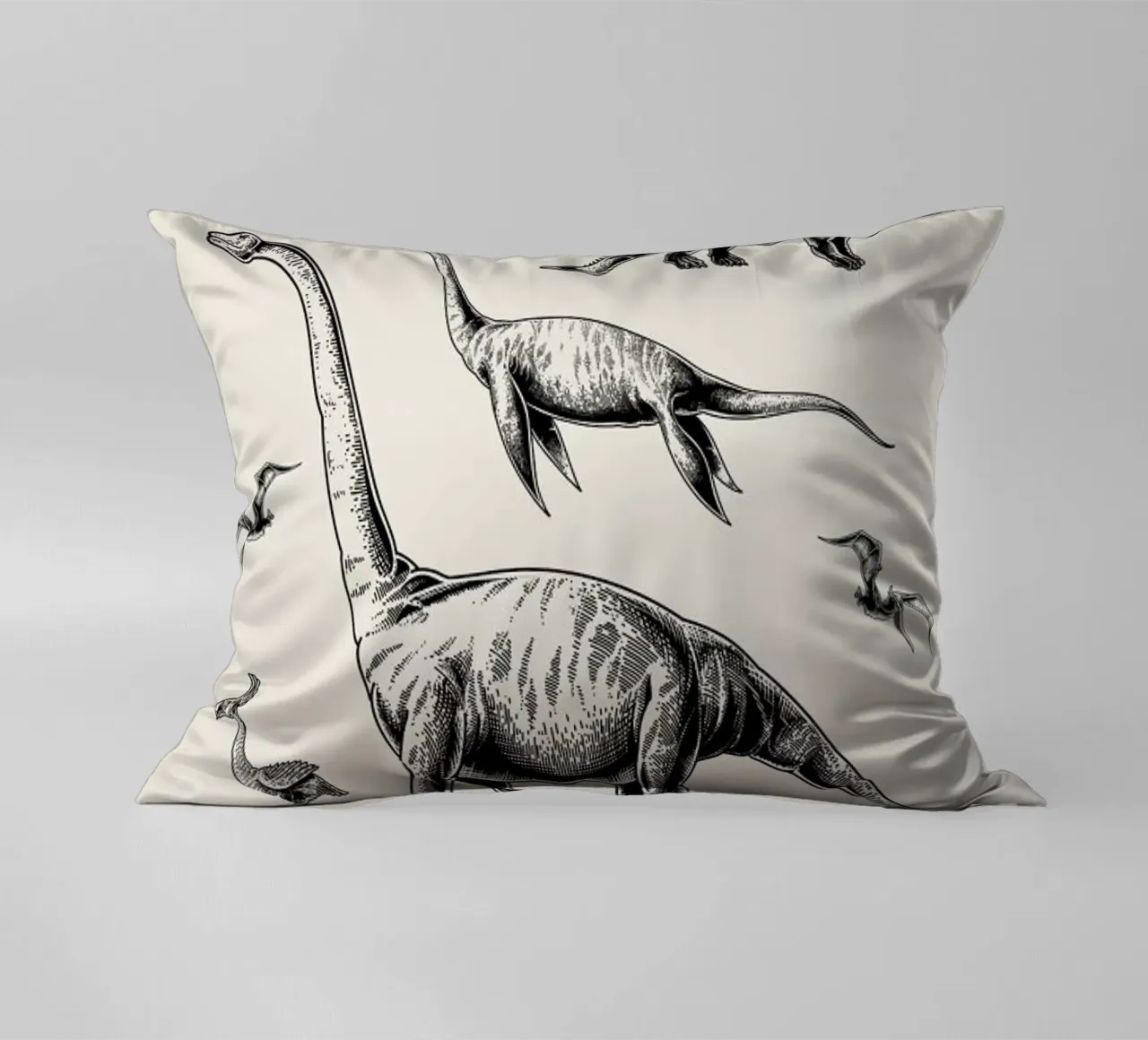 Prehistoric Beasts decorative cushion by Flora & Fauna
