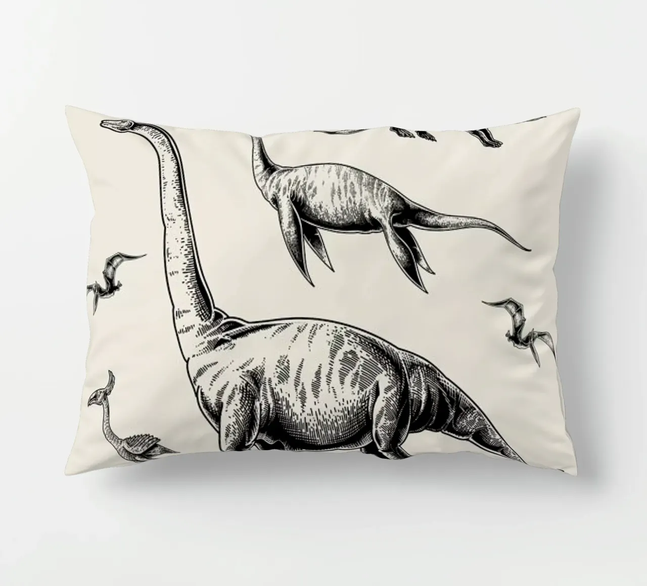 Prehistoric Beasts decorative cushion by Flora & Fauna