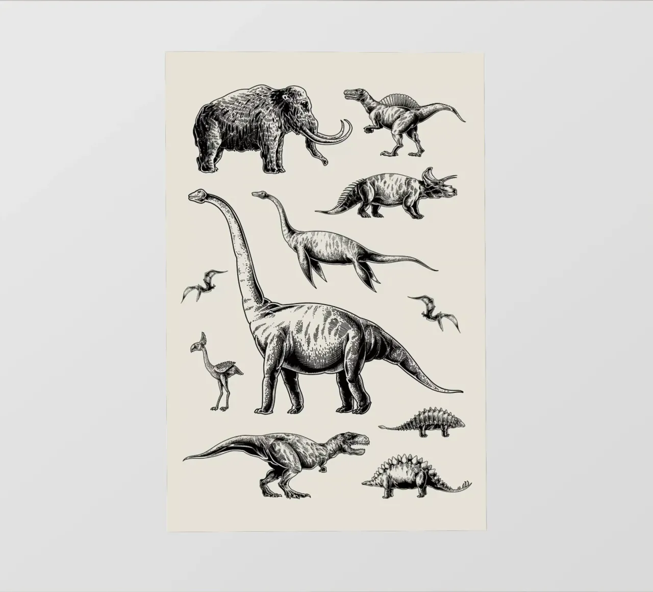 Prehistoric Beasts pellicola backlit da Flora & Fauna
