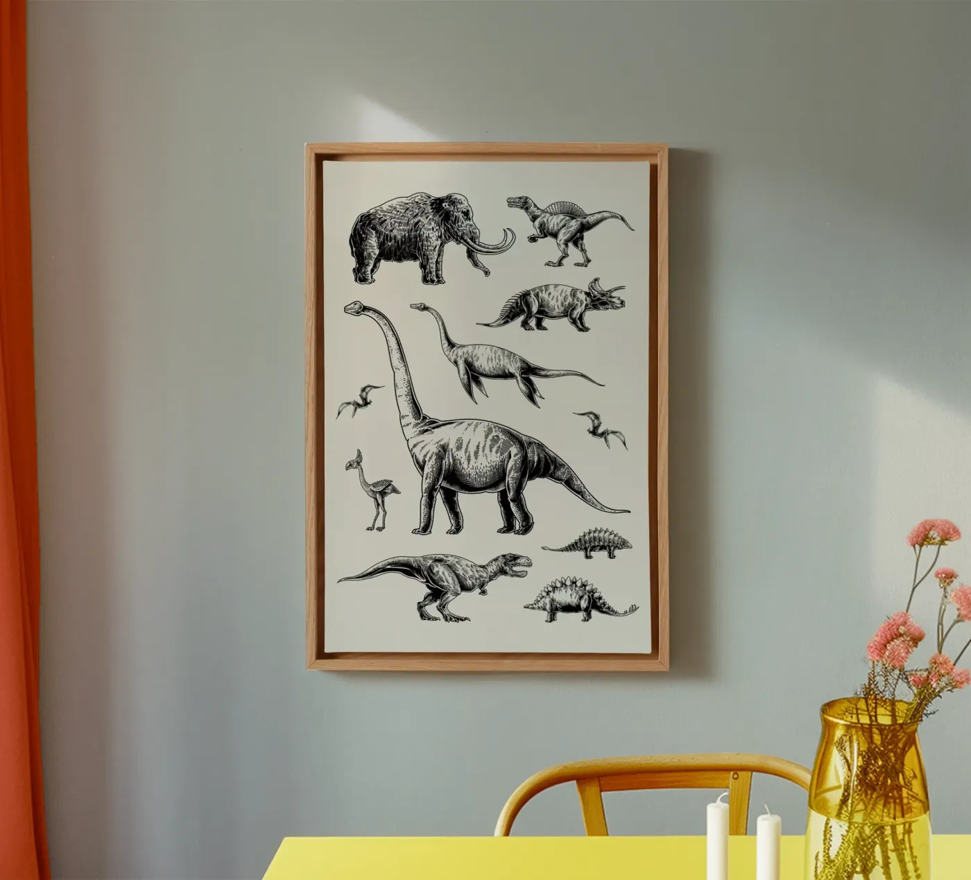 Prehistoric Beasts tela da Flora & Fauna