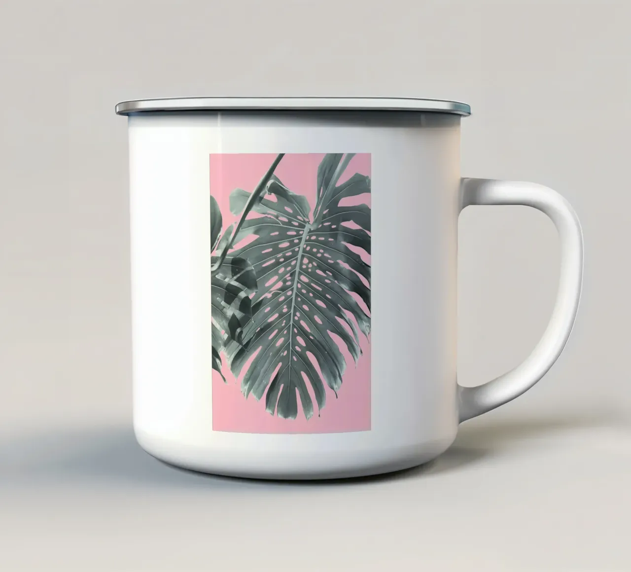Monstera Finesse 1 tazza in smalto da Nicholas Campbell