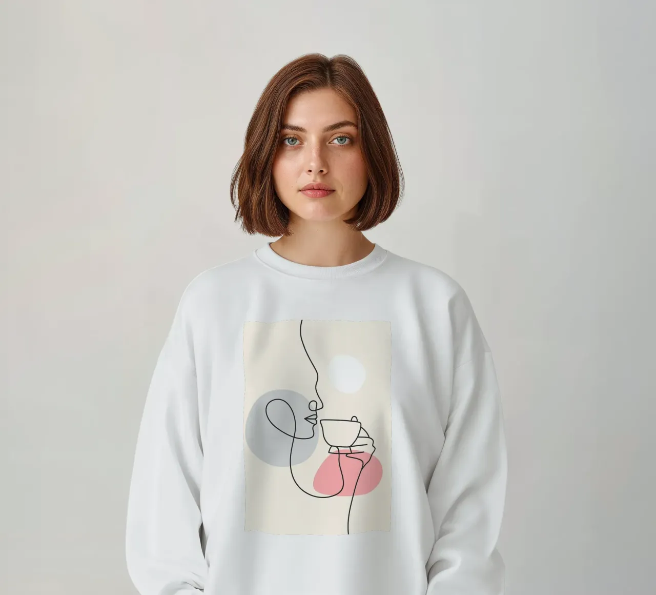 Linea di ragazze che bevono caffè felpa da Aiden Garcia