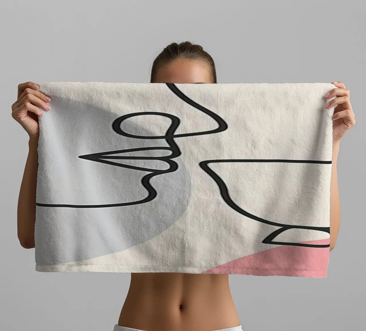 Linea di ragazze che bevono caffè asciugamano da bagno da Aiden Garcia