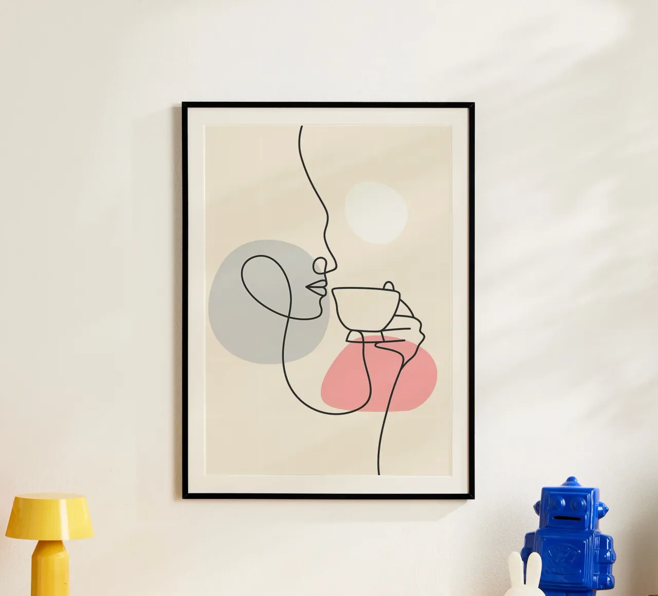 Linea di ragazze che bevono caffè carta hahnemühle da Aiden Garcia