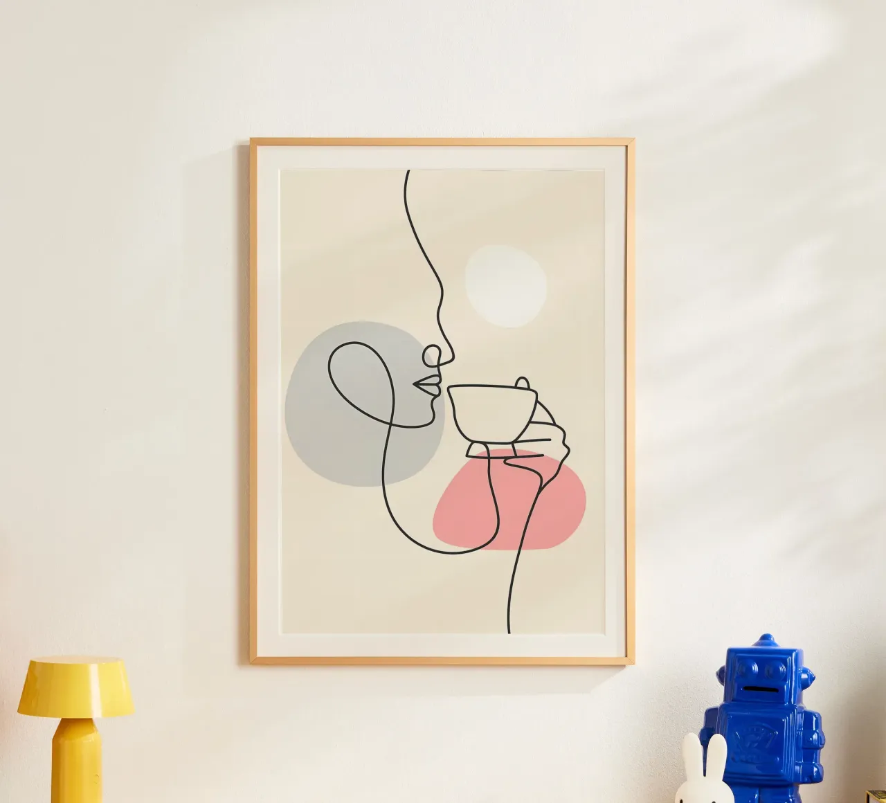 Linea di ragazze che bevono caffè carta hahnemühle da Aiden Garcia
