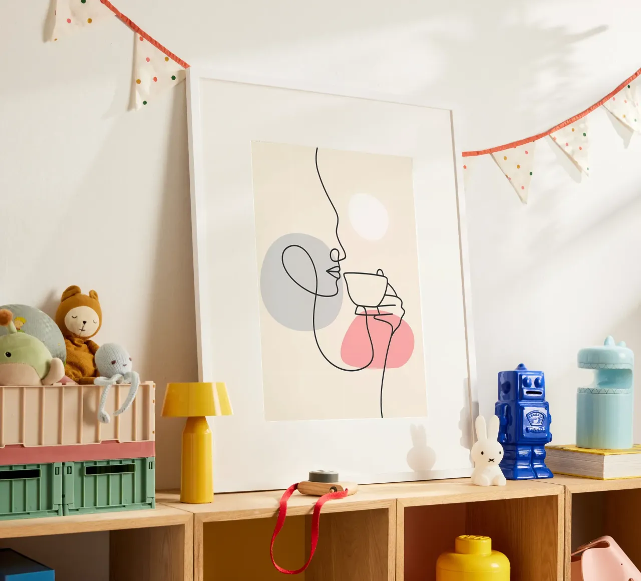 Linea di ragazze che bevono caffè carta hahnemühle da Aiden Garcia