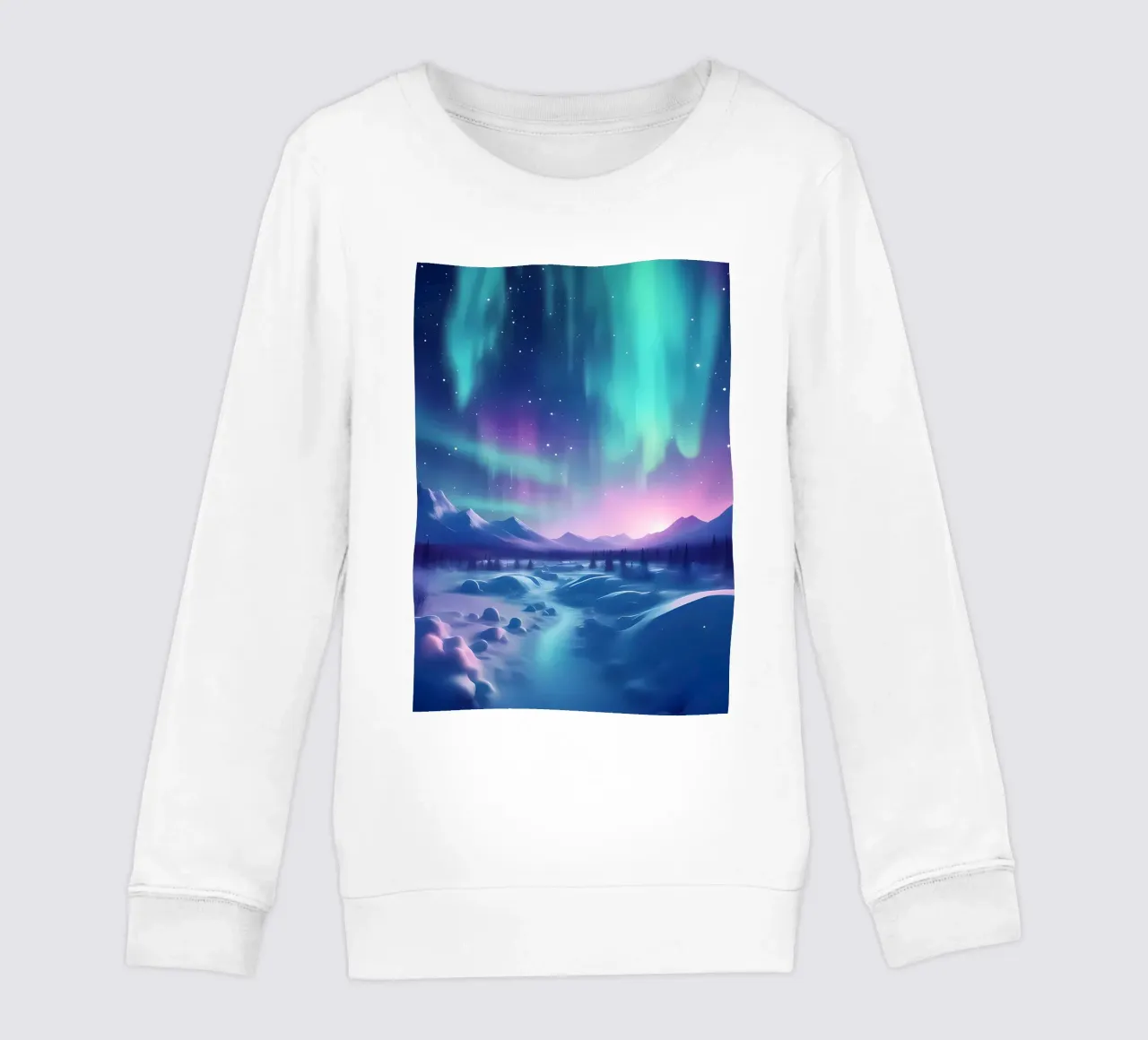 Montagne dell'aurora boreale felpa bambino da Matthew Katz