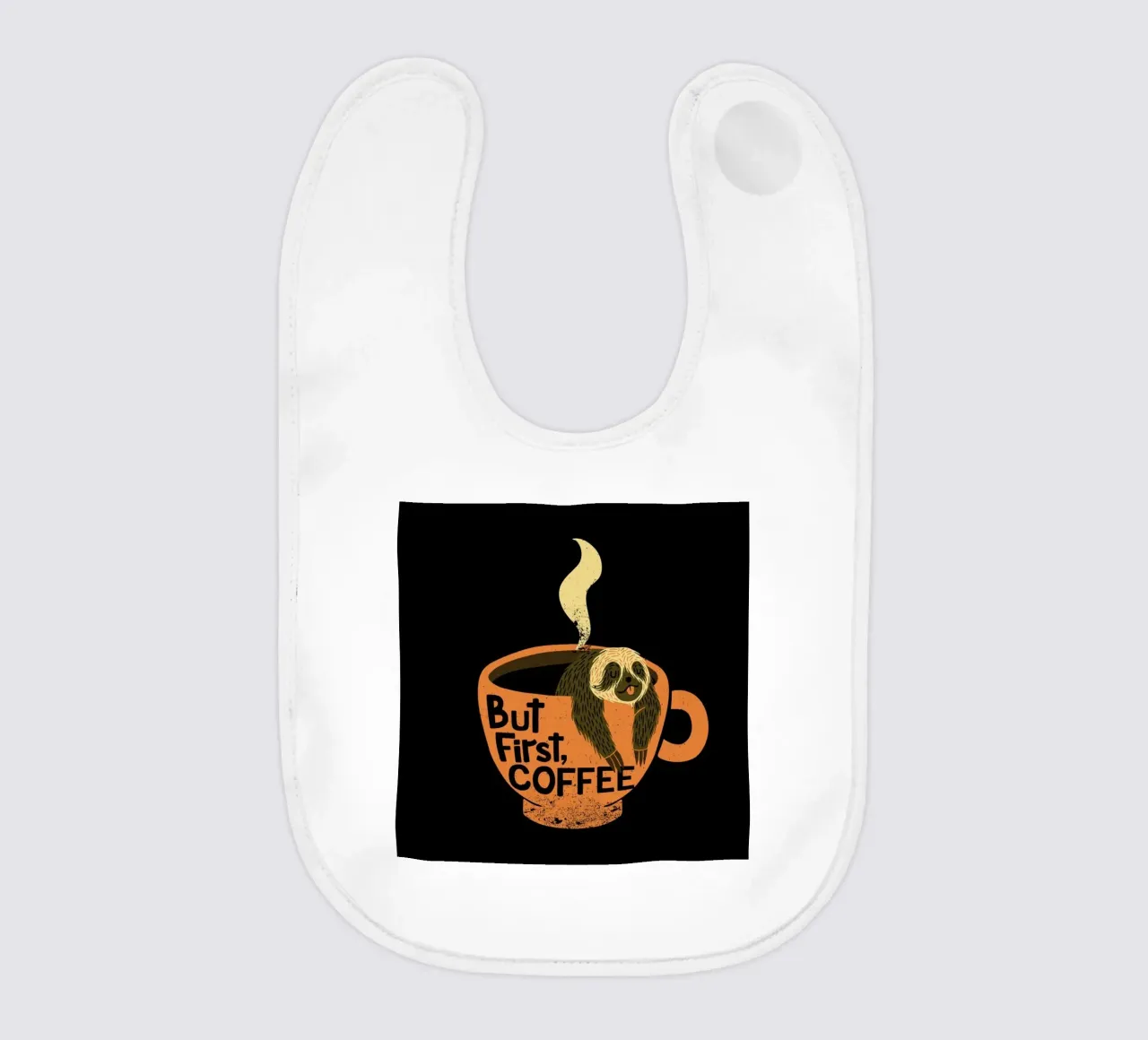 But First Coffee baby bib by Tobe Fonseca