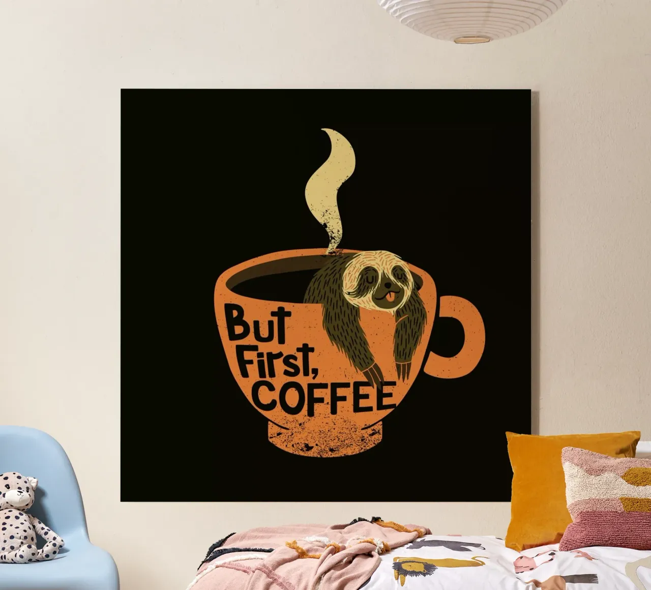 But First Coffee plexiglass da Tobe Fonseca