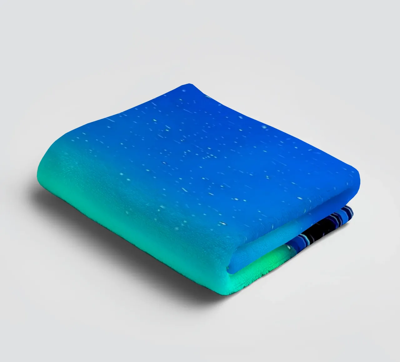 Aurora and snowy landscape towel by Matthew Katz