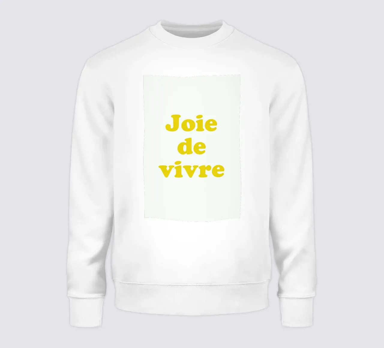 Joie de vivre felpa da typed