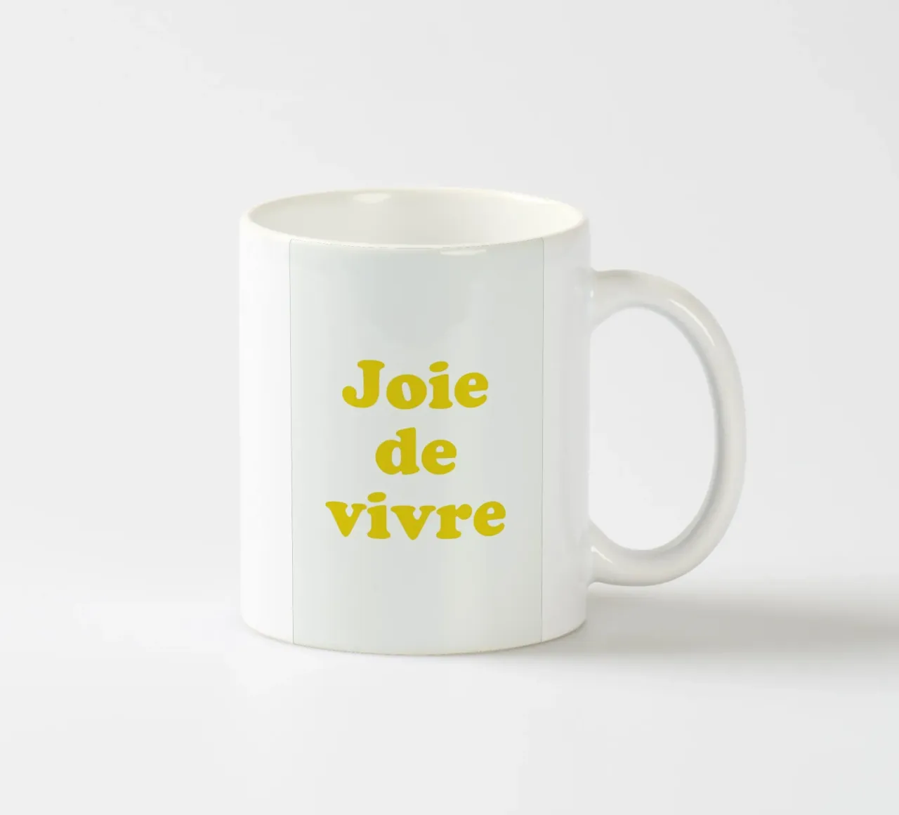Joie de vivre tazza in ceramica da typed