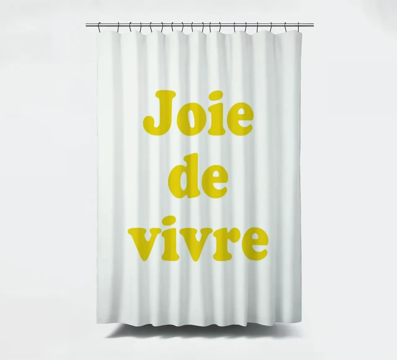 Joie de vivre shower curtain by typed