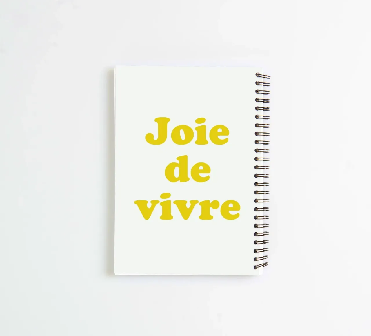 Joie de vivre spiral notebook by typed