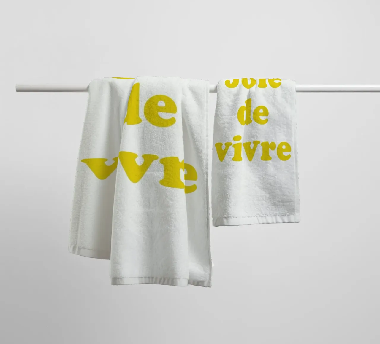 Joie de vivre asciugamano da bagno da typed