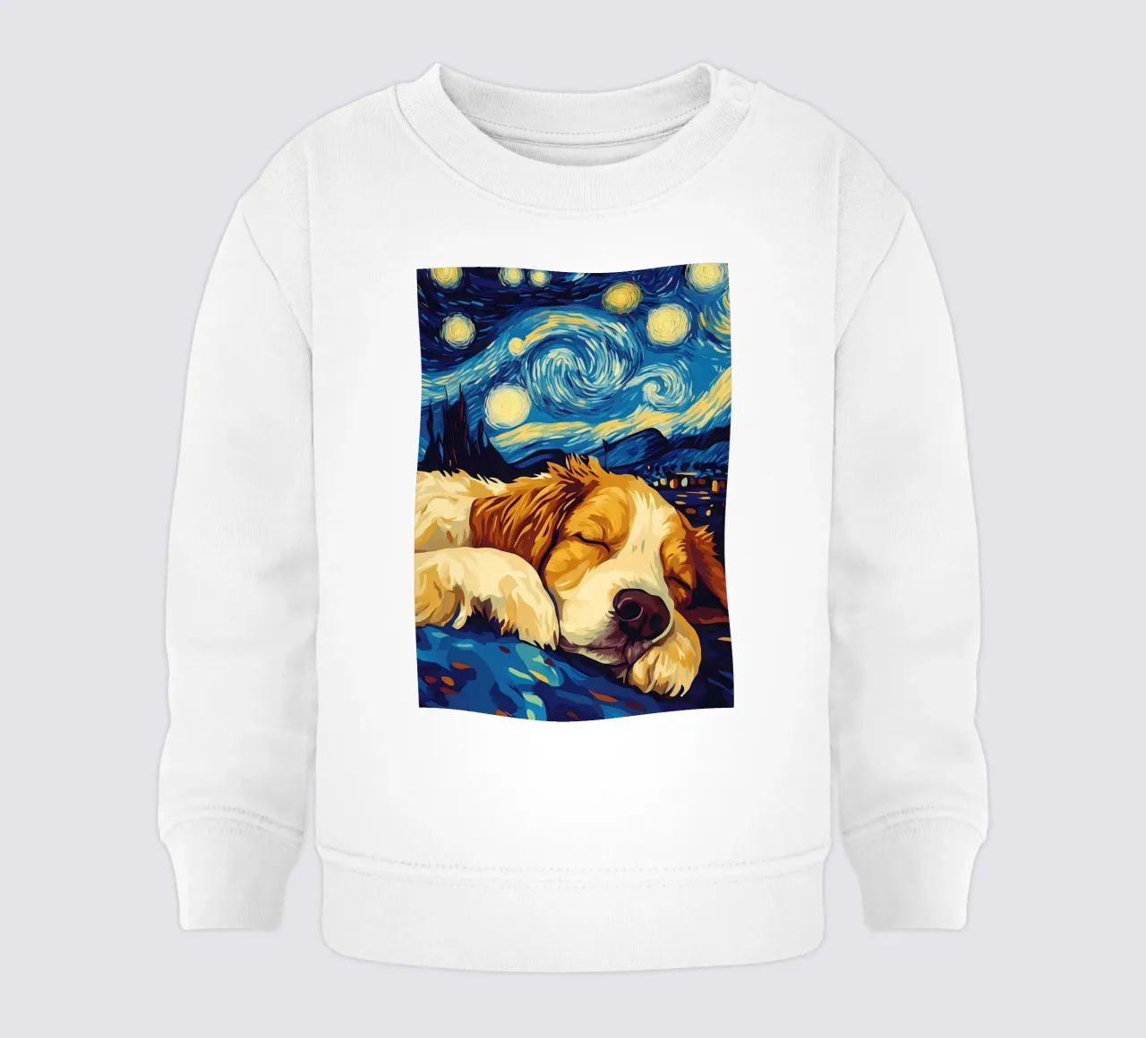 Cane che dorme nella notte stellata felpa neonato da Adrian Patel