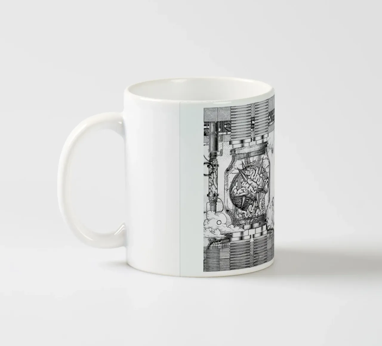 Metroid Mother Brain Vintage Scene tazza in ceramica da Barrett Biggers