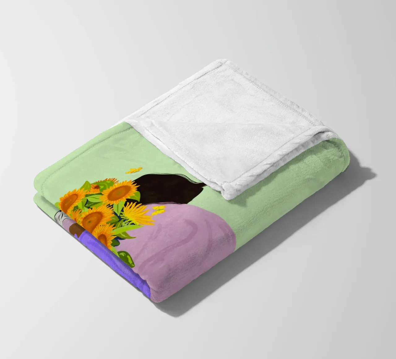 Never settle for less - sunflowers coperta in pile da Illustration Raissa Oltmanns