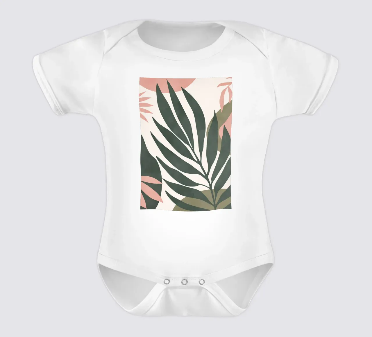 FLOREALE BOTANICO TROPICALE61B body neonato maniche corte da Nicholas Campbell