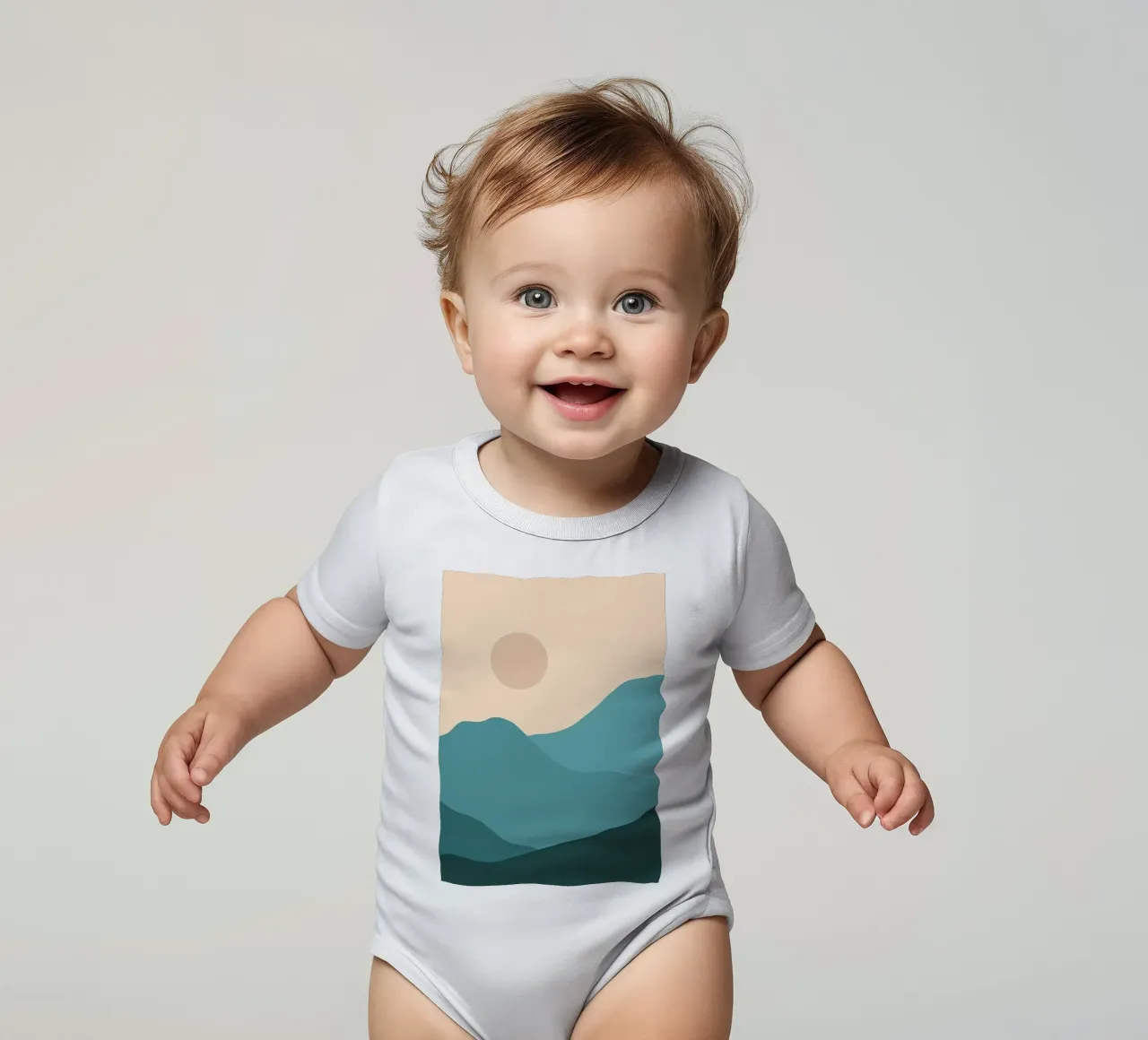 Paesaggio Boho body neonato maniche corte da Bartosz Powalka