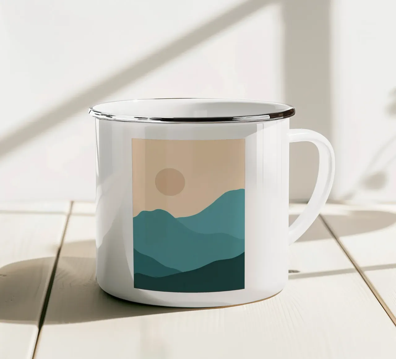 Paesaggio Boho tazza in smalto da Bartosz Powalka