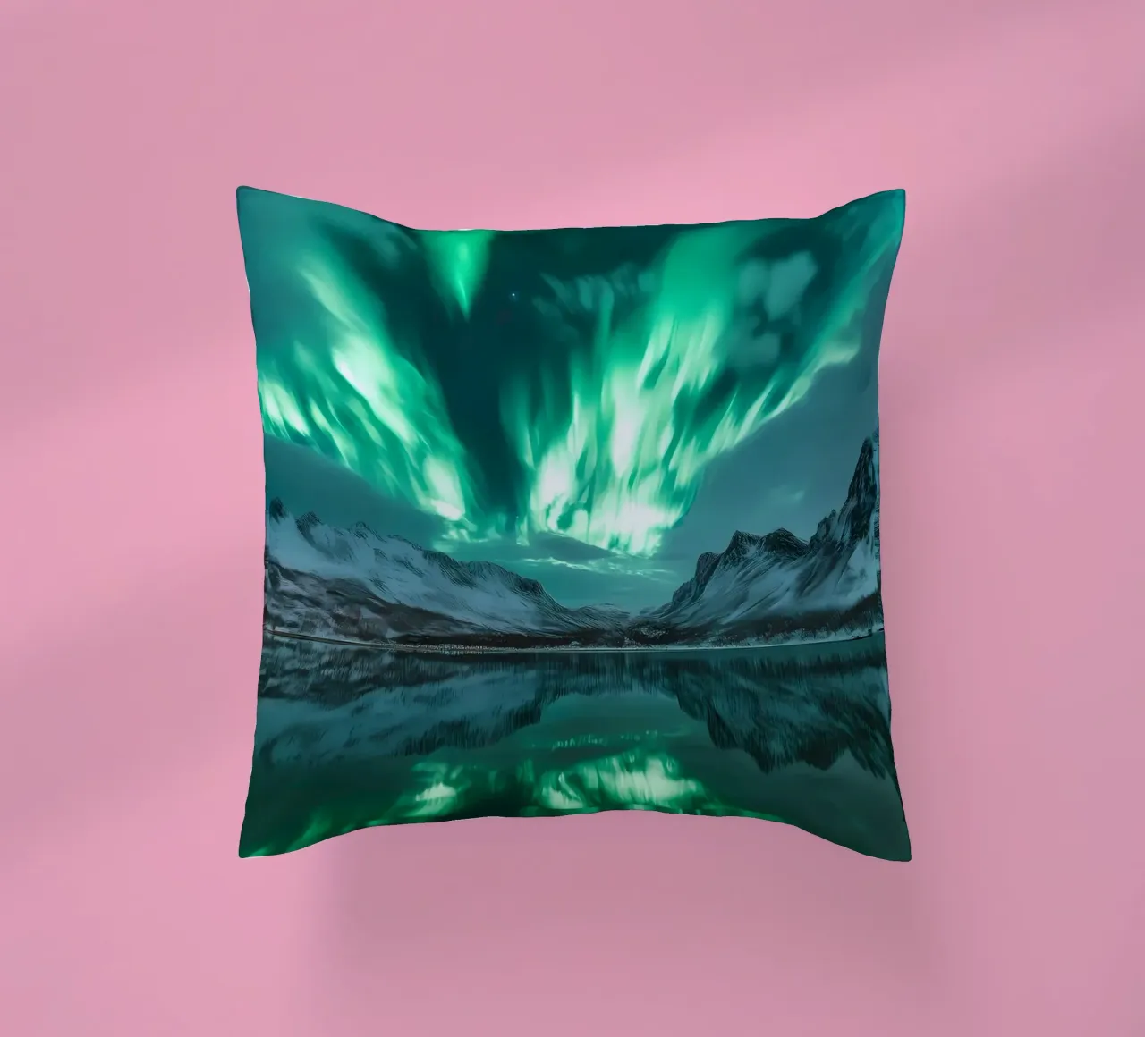 Paesaggio riflesso dell'Aurora Boreale cuscino da Matthew Katz