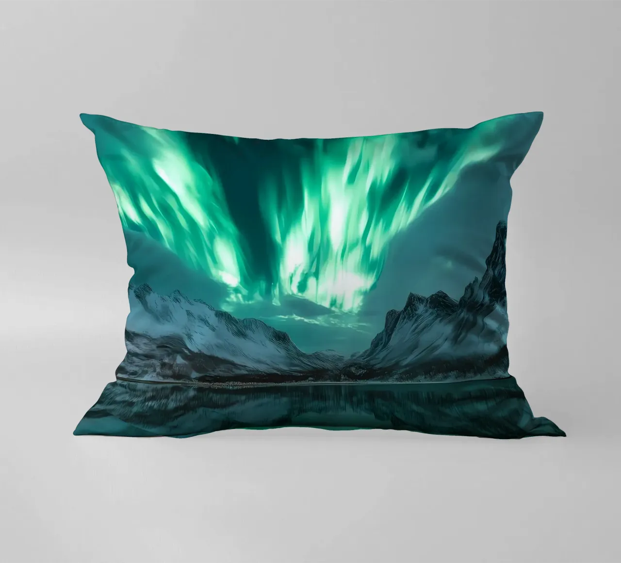 Paesaggio riflesso dell'Aurora Boreale cuscino da Matthew Katz