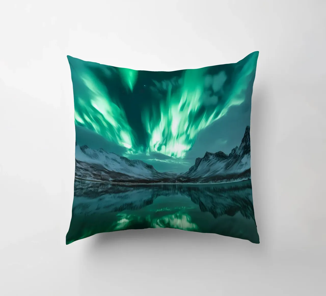 Paesaggio riflesso dell'Aurora Boreale cuscino da Matthew Katz
