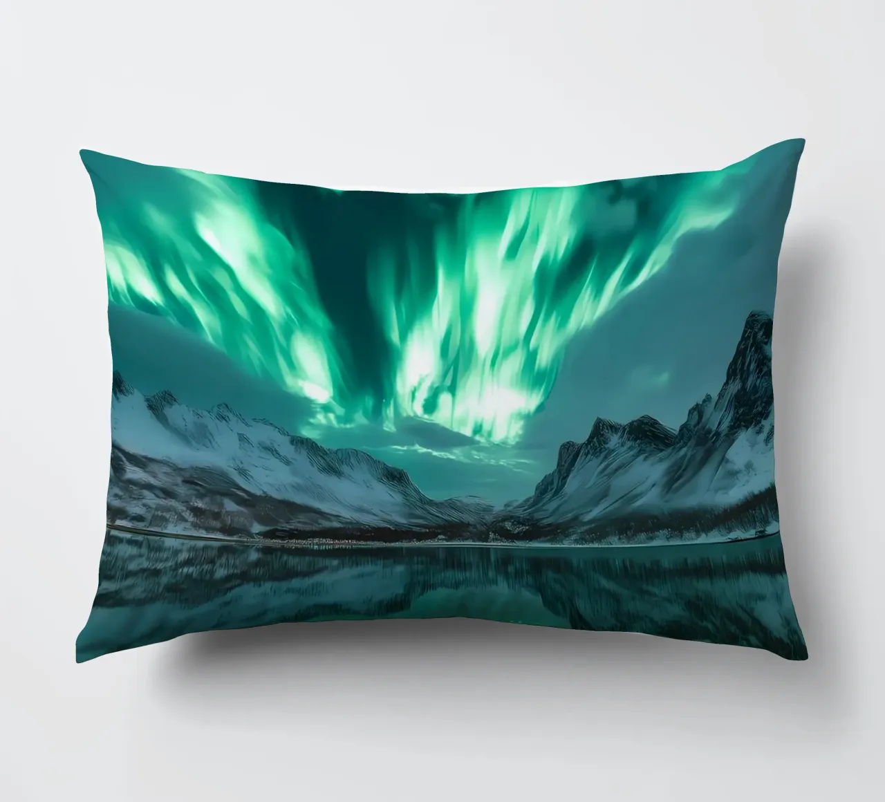 Paesaggio riflesso dell'Aurora Boreale cuscino da Matthew Katz