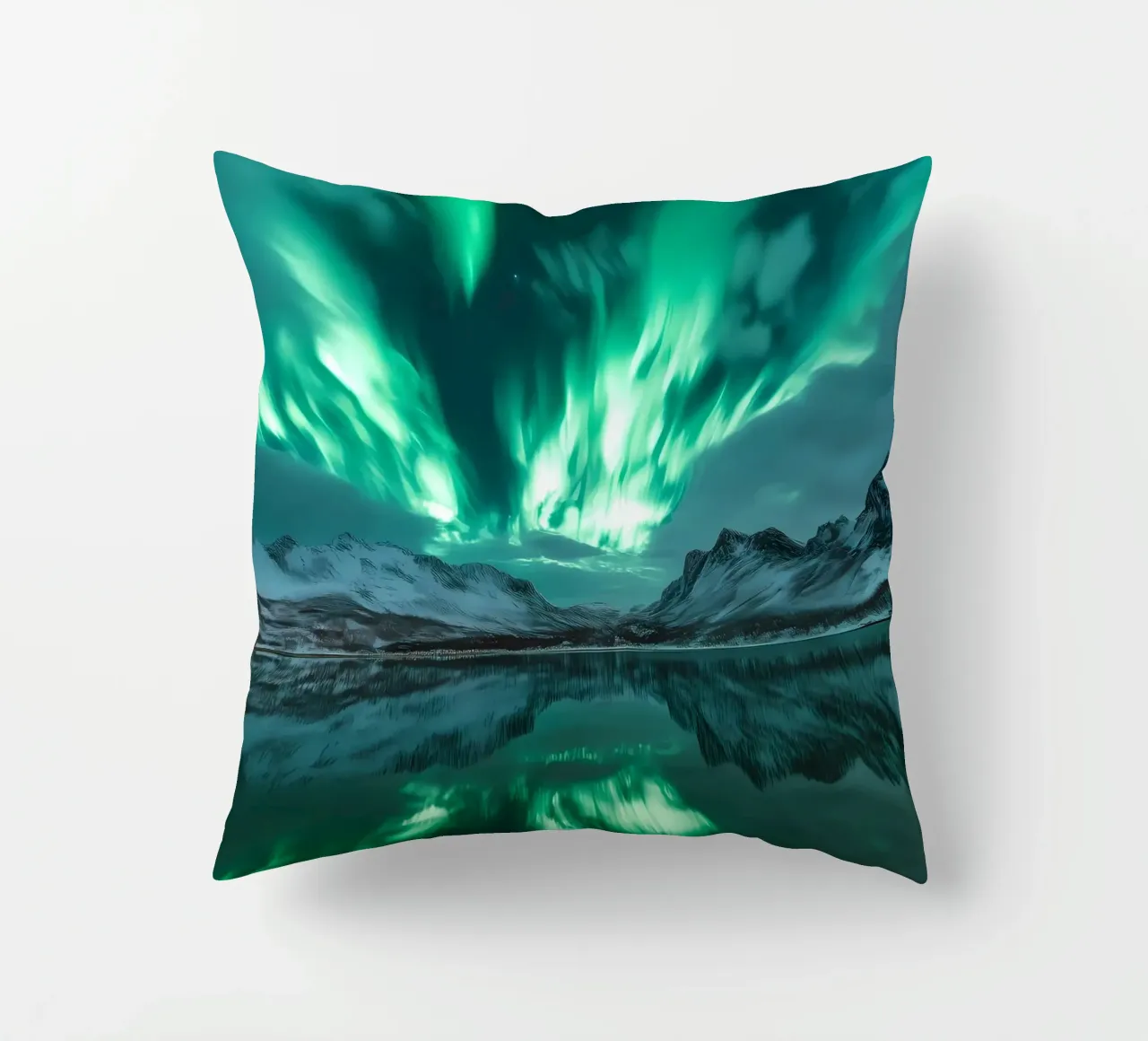 Paesaggio riflesso dell'Aurora Boreale cuscino da Matthew Katz