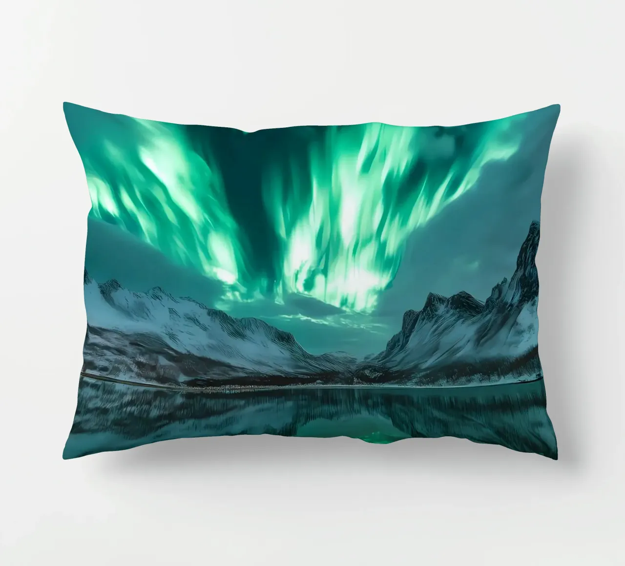 Paesaggio riflesso dell'Aurora Boreale cuscino da Matthew Katz