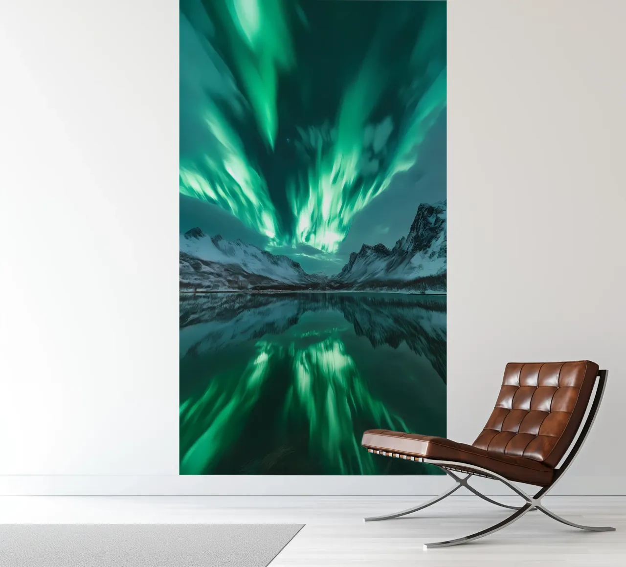Aurora Borealis Reflection Landscape photo wallpaper by Matthew Katz