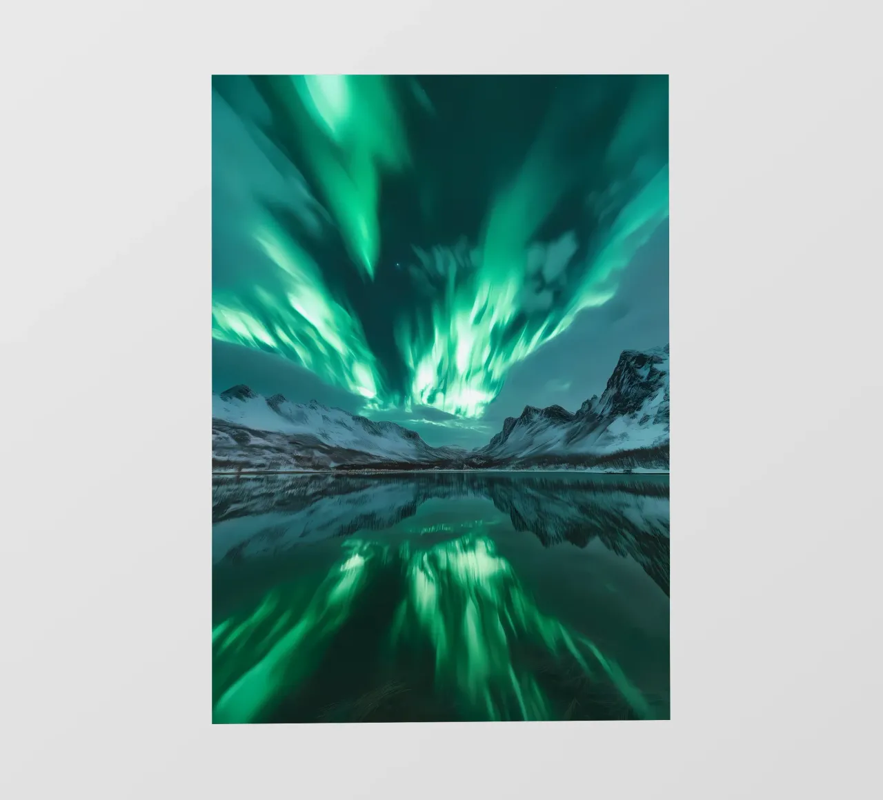Aurora Borealis Reflection Landscape photo wallpaper by Matthew Katz