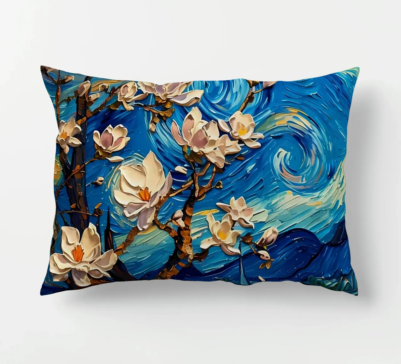 fiore di magnolia van gogh cuscino da Adrian Patel