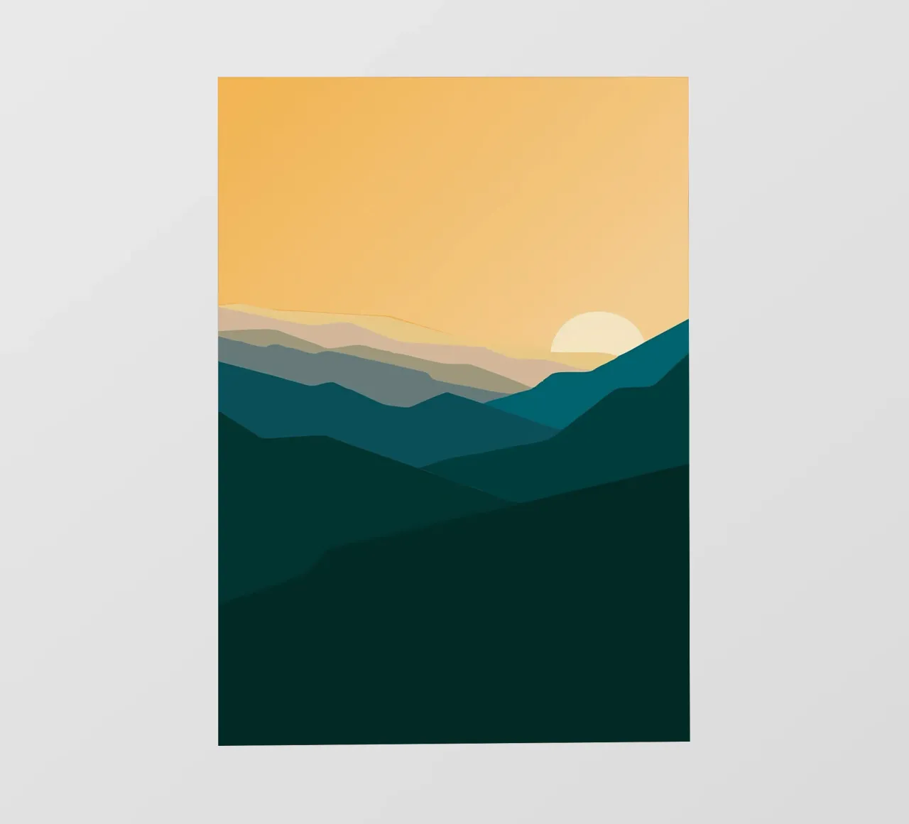 Poster Sonnenuntergang Backlit Folie von Bartosz Powalka