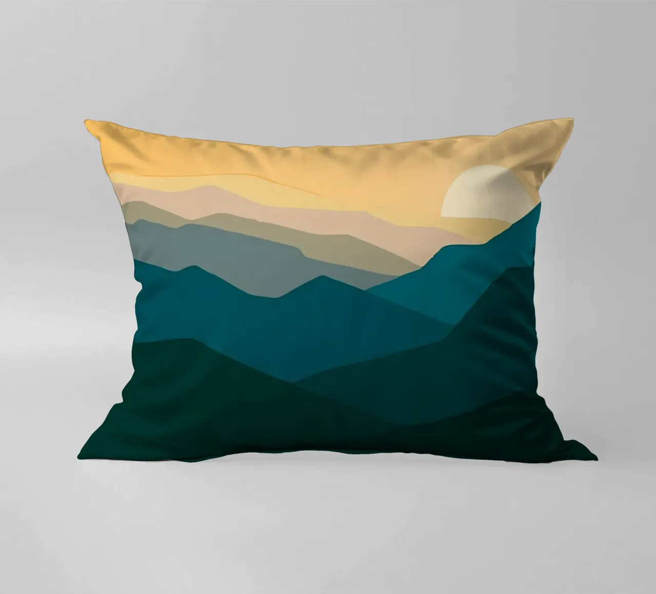Sunset poster decorative cushion by Bartosz Powalka