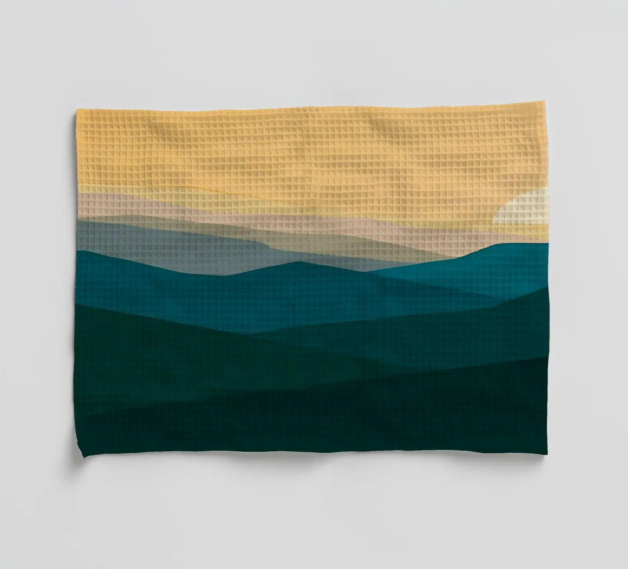 Sunset poster tea towel by Bartosz Powalka