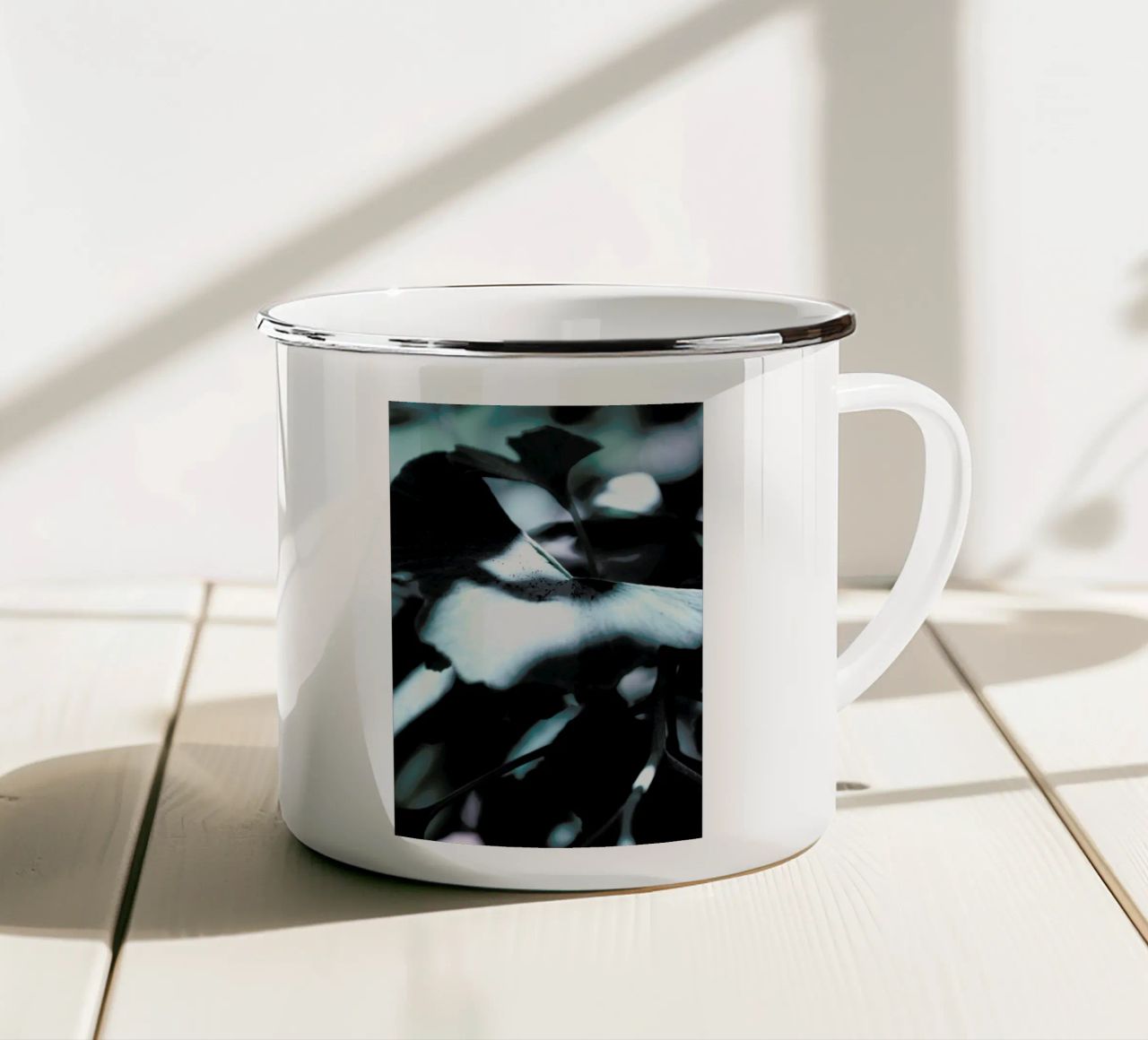 Ginkgo 01 tazza in smalto da Froilein Juno