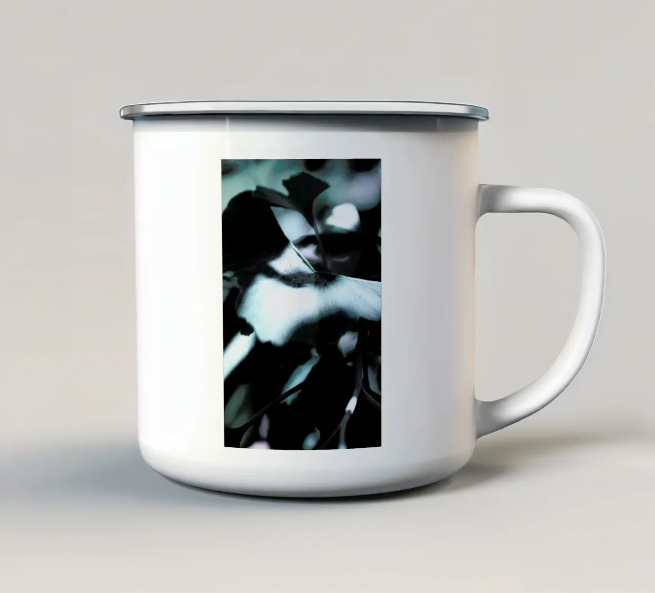 Ginkgo 01 enamel mug by Froilein Juno