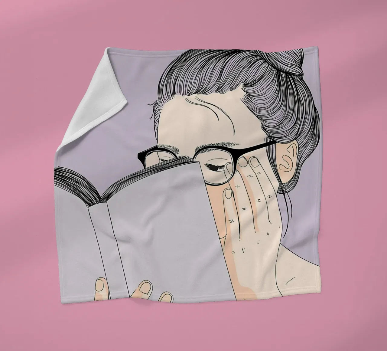 Libro di lettura in autunno coperta in pile da Aiden Garcia