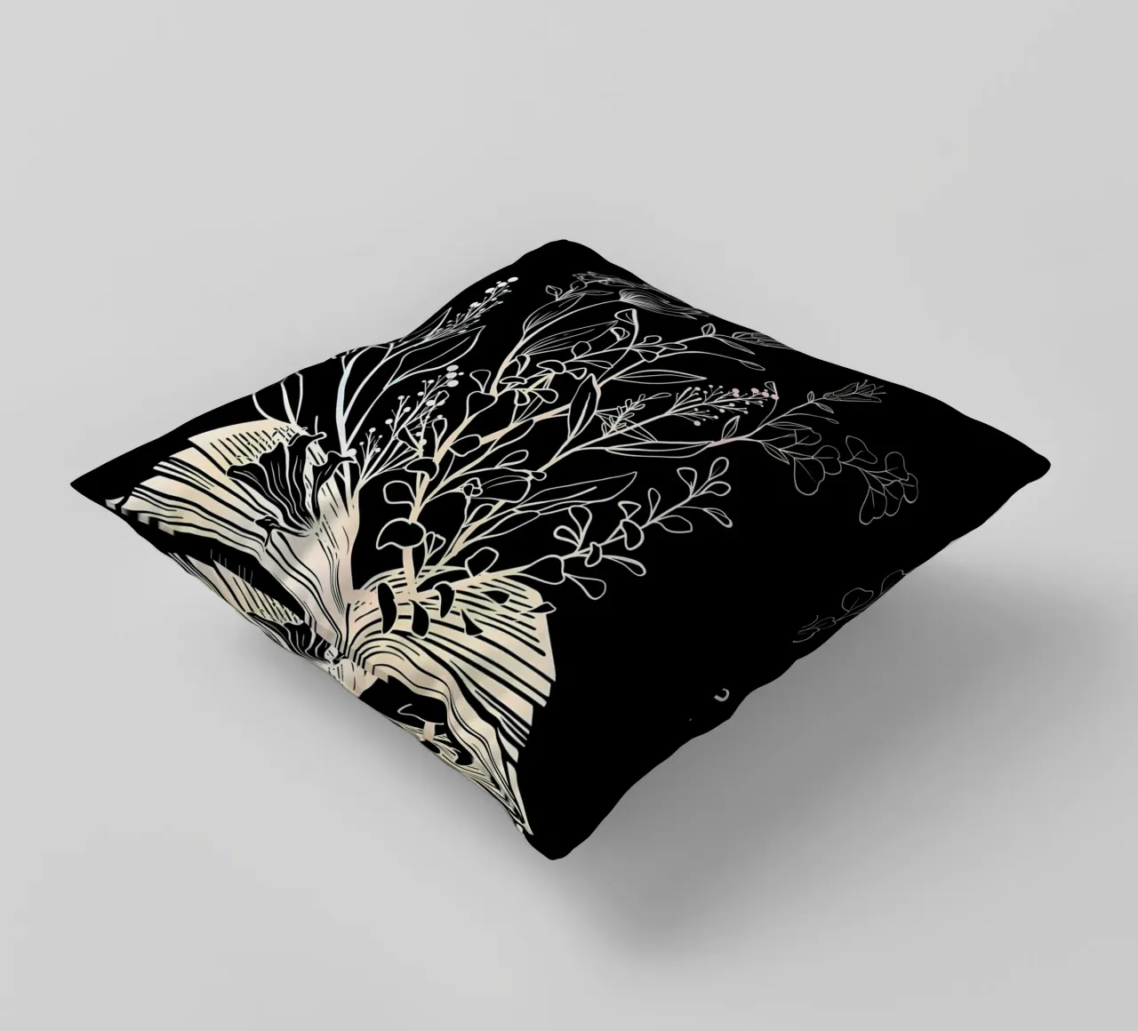 Amante dei libri sui fiori selvatici cuscino da Aiden Garcia