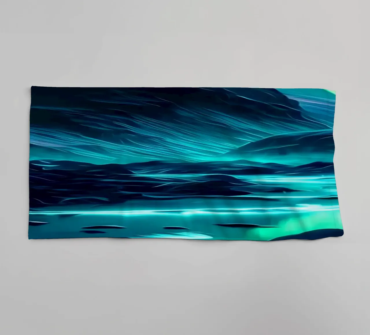 Paisaje Aurora toalla de baño de Matthew Katz