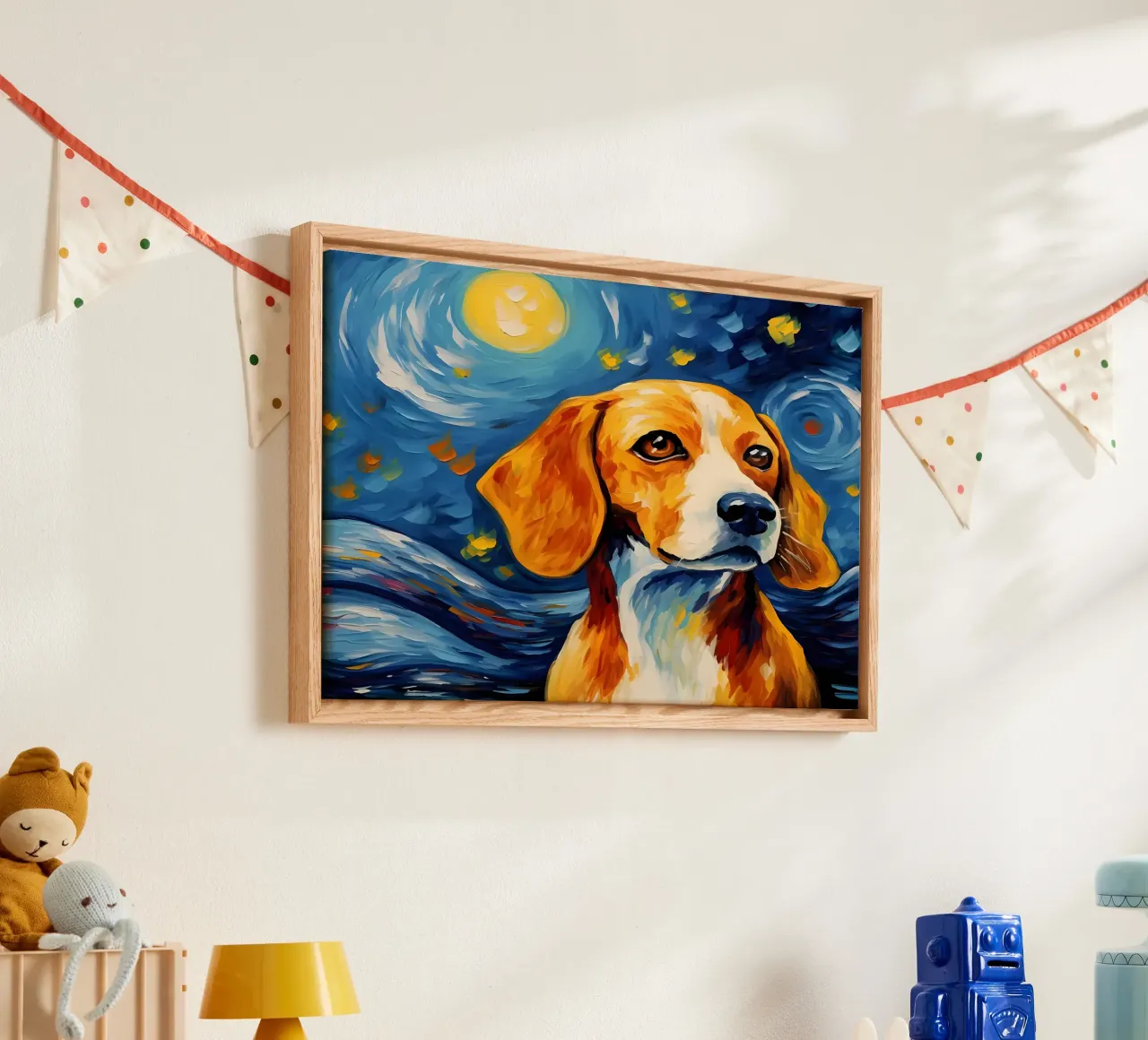 doog canvas met Baklijst van Adrian Patel