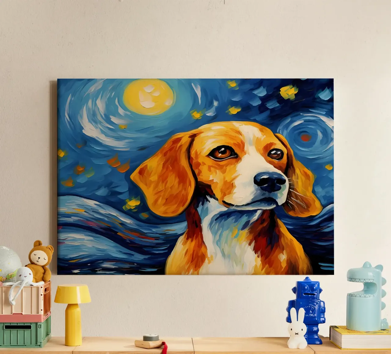 doog canvas met Baklijst van Adrian Patel